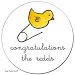 Sugar Cookie Gift Stickers - Baby Birdie